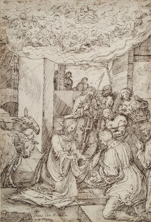 Nativity Drawing by Master Of The Egmont Albums - Fine Art America