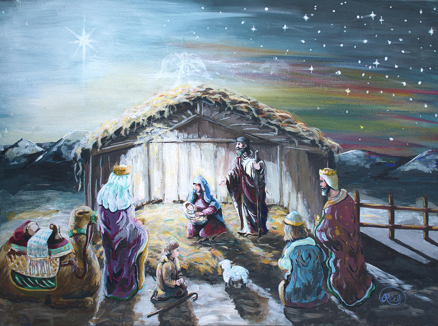 Nativity Painting by Rick Mcclelland | Fine Art America