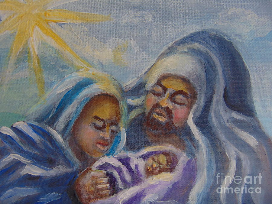 Nativity Painting by Saundra Johnson