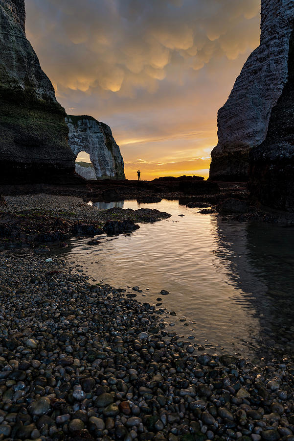 Natural Arch On Beach In Normandy Digital Art by Salem Kamel - Fine Art ...