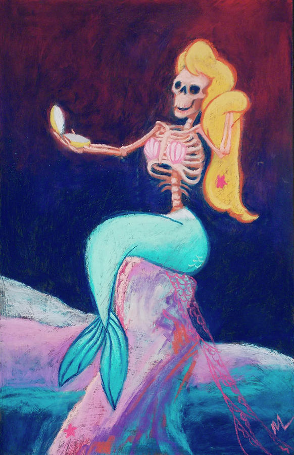 Skeleton Mixed Media - Natural Blonde by Marie Marfia Fine Art