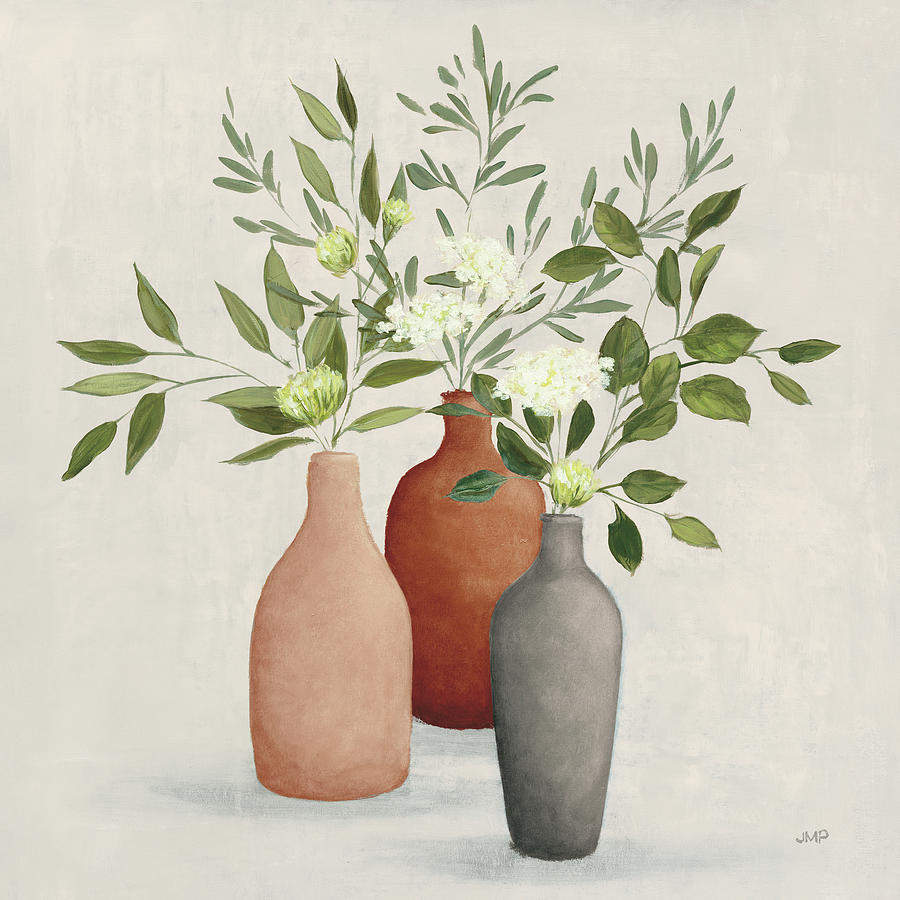 Flower Painting - Natural Bouquet II Gray by Julia Purinton