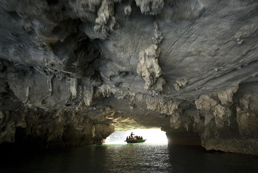 Natural Cave, Vietnam Coast Digital Art by Aldo Pavan