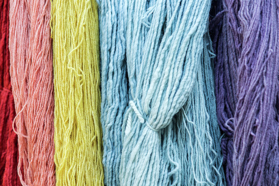 Natural Died Wool Hanging Photograph by Iris Richardson