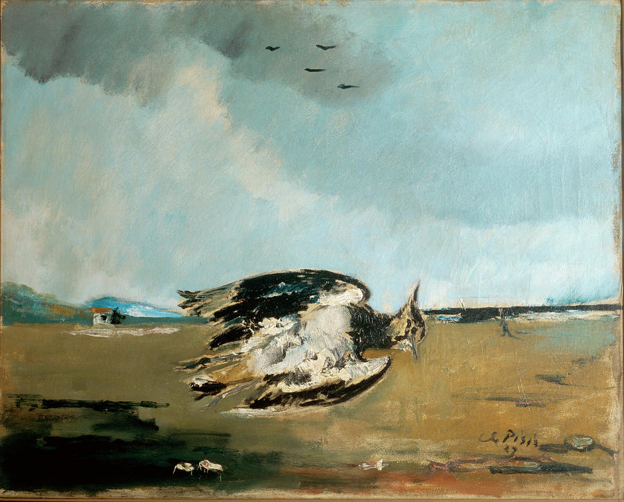Natural Marine Death Of The Lapwing Painting by Filippo De Pisis Natural Marine Death Of The Lapwing Painting by Filippo De Pisis