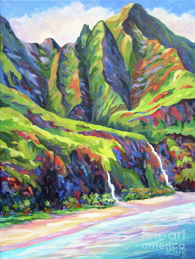 Natural Na Pali Coast In Kauai Painting