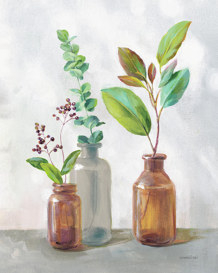 Jar Painting - Natural Riches IIi Charcoal by Danhui Nai