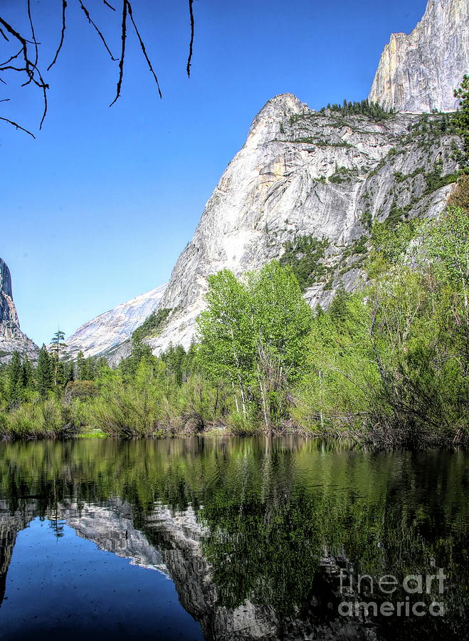 Natural Scene Yosemite Mirror Lake Photograph by Chuck Kuhn