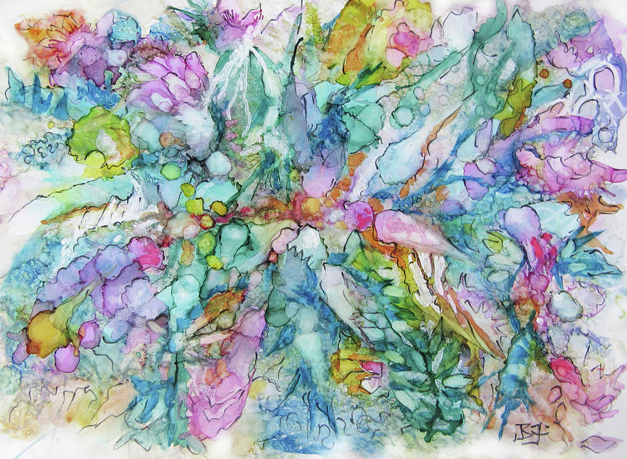 Nature Flow Painting by Jean Batzell Fitzgerald