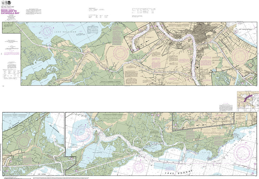 Nautical Chart11367 Intracoastal Waterway Wavelandcatahoula Bay Mixed