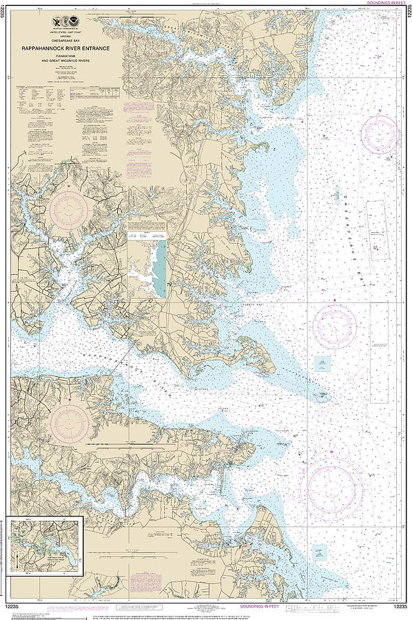 Nautical Chart12235 Chesapeake Bay Rappahannock River Entrance