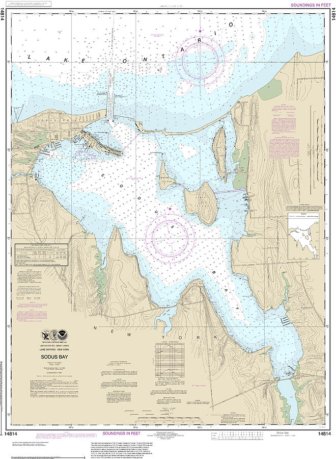 Nautical Chart-14814 Sodus Bay Mixed Media by Sea Koast | Pixels