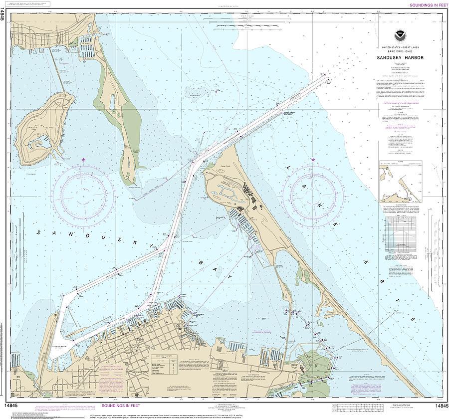 Nautical Chart-14845 Sandusky Harbor Mixed Media by Sea Koast | Pixels