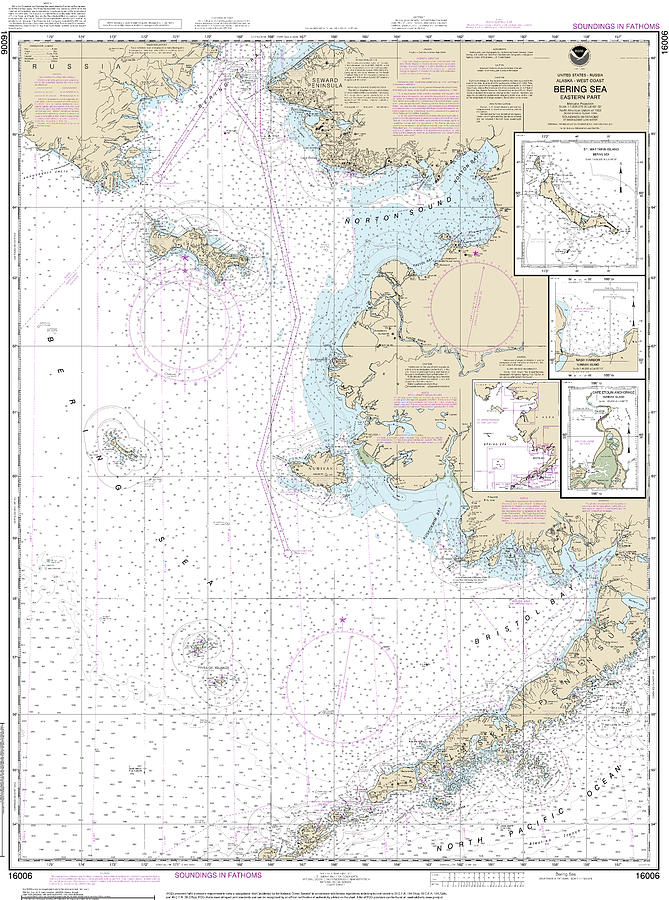 Nautical Chart-16006 Bering Sea-eastern Part, St Matthew Island, Bering ...