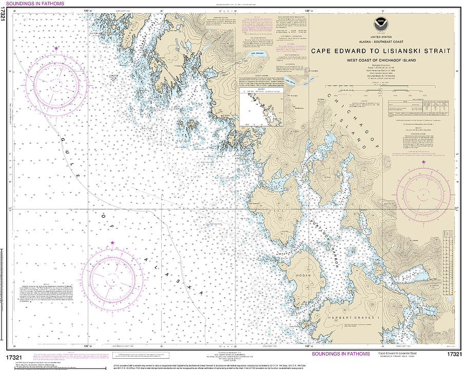 Nautical Chart-17321 Cape Edward-lisianski Strait, Chichagof Island ...