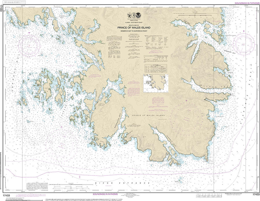 Nautical Chart-17433 Kendrick Bay-shipwreck Point, Prince-wales Island ...