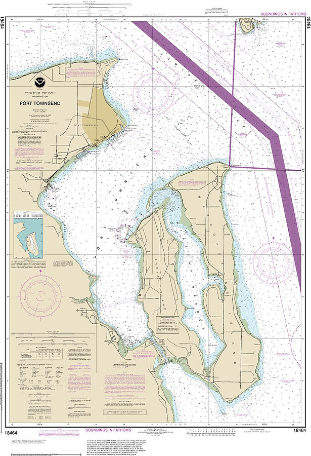 Nautical Chart-18464 Port Townsend Mixed Media by Sea Koast | Fine Art ...