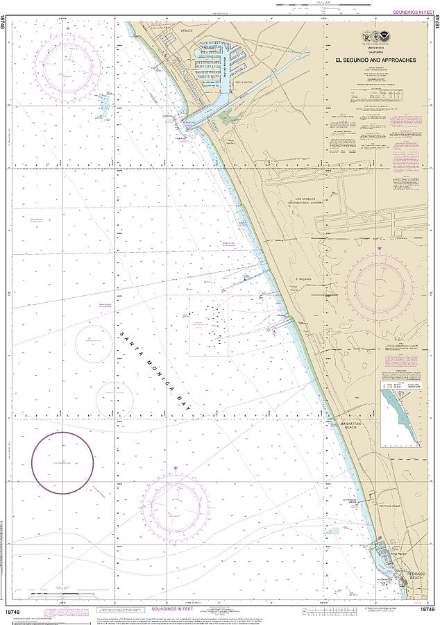 Nautical Chart 18748 El Segundo Approaches Mixed Media By Sea Koast