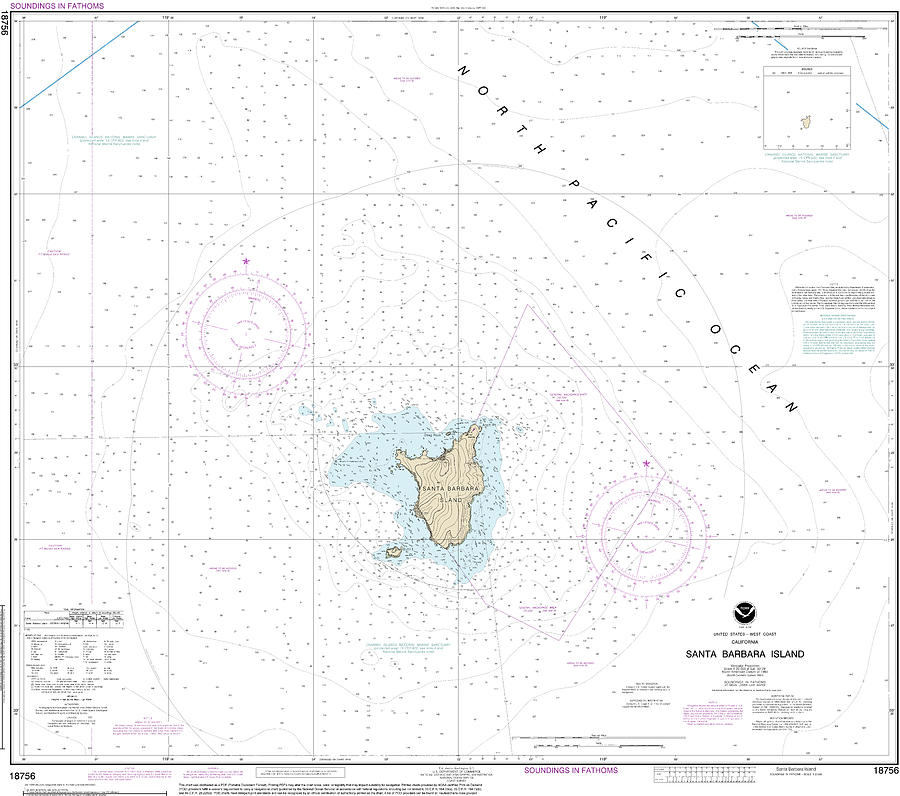 Nautical Chart-18756 Santa Barbara Island Mixed Media by Sea Koast | Pixels