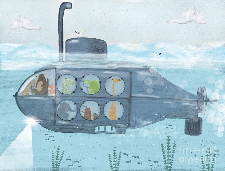 Childrens Painting - Nautical Explorers by Bri Buckley Childrens Painting - Nautical Explorers by Bri Buckley