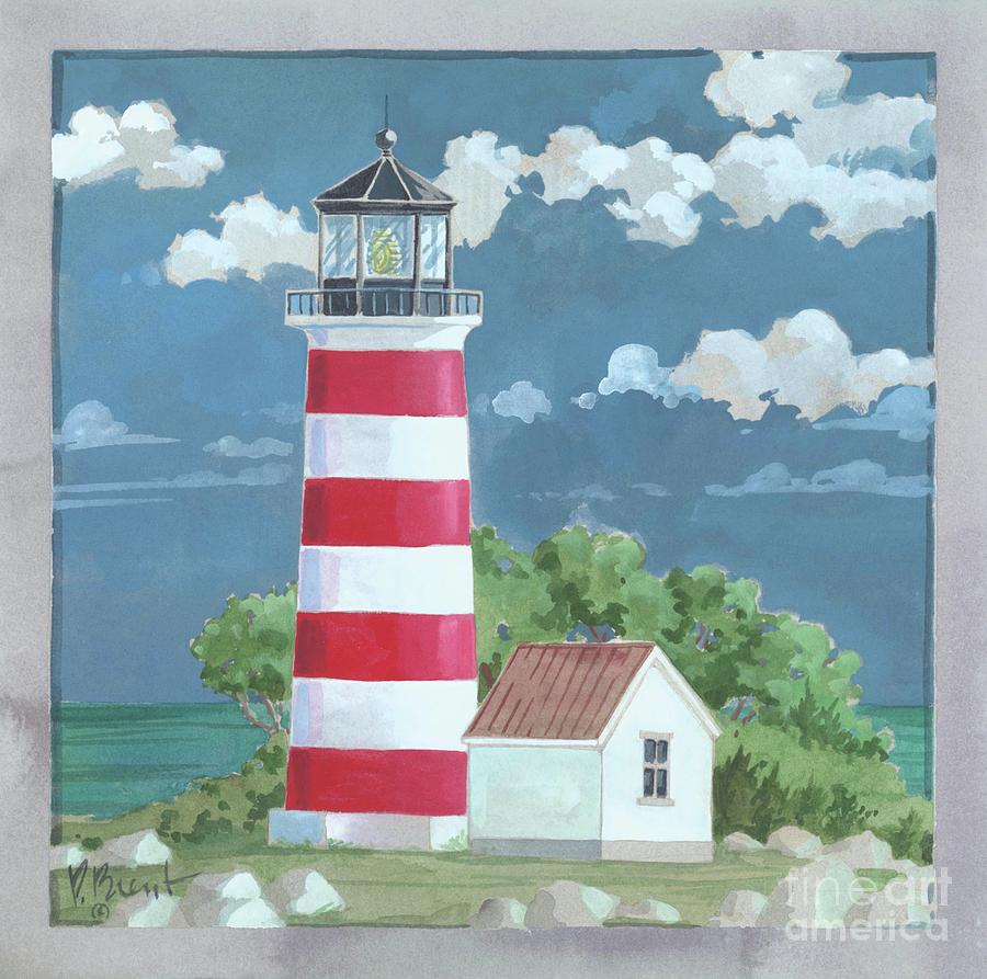 Lighthouse Painting - Nautical Lighthouse by Paul Brent