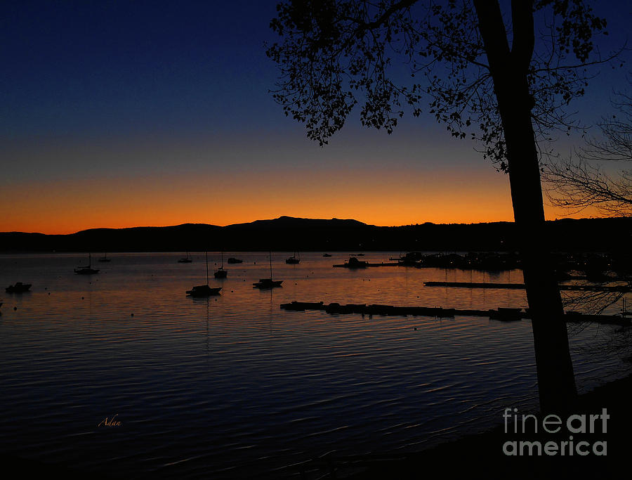 Nautical Sunrise Mount Mansfield from Malletts Bay Photograph by Felipe Adan Lerma