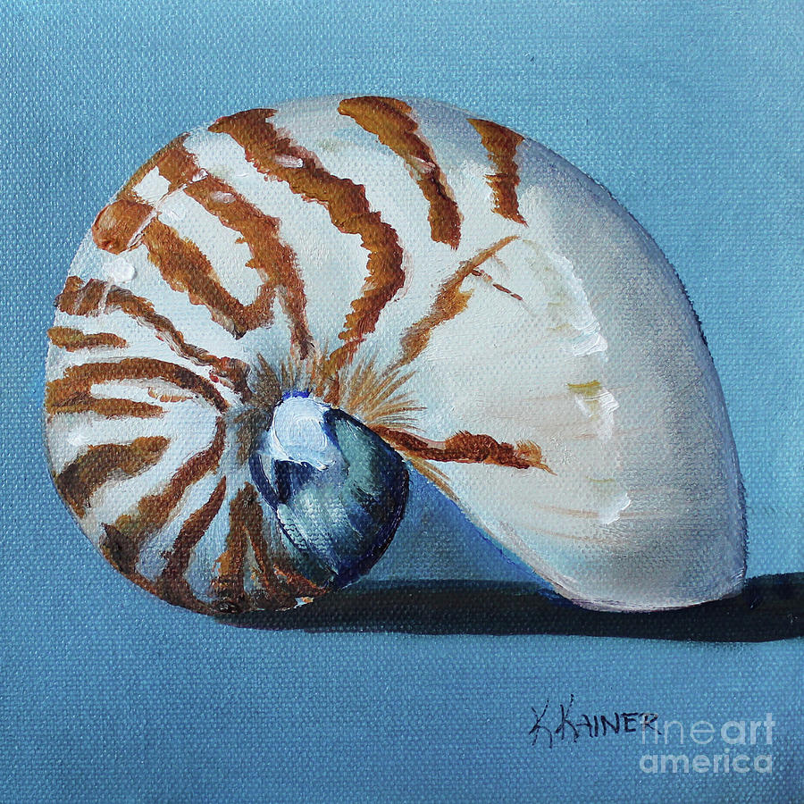 Shell Painting - Nautilus by Kristine Kainer