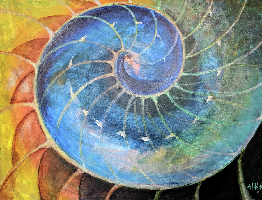 Nautilus Shell Painting By Albert Seidl