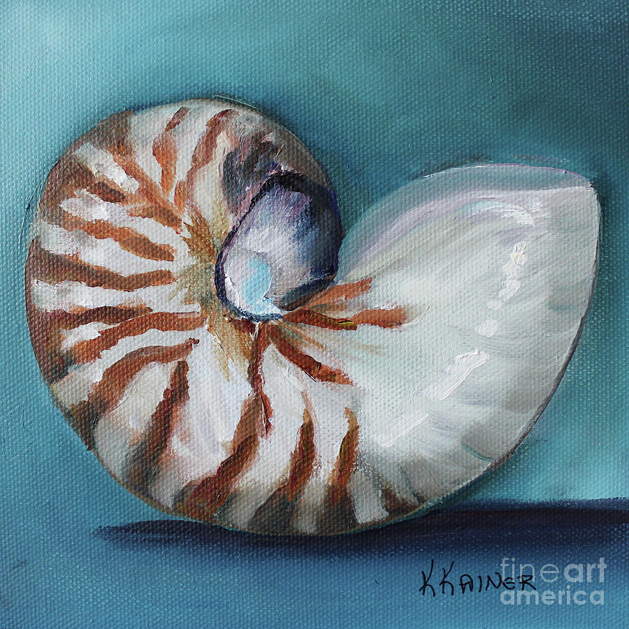 Nautilus Shell Painting By Kristine Kainer