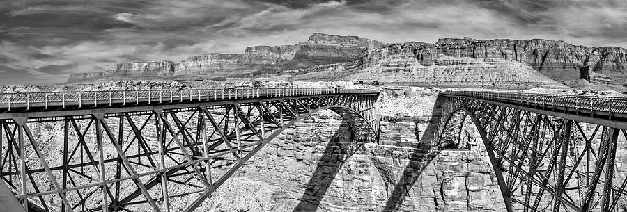 Navajo Bridges in black and white Photograph by Marisa Geraghty Photography