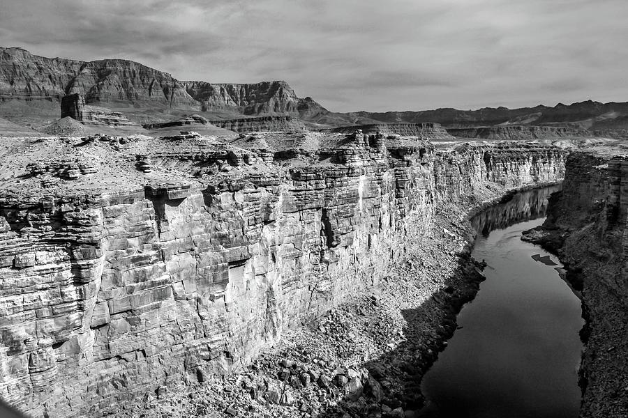 Marble Canyon at Navajo Bridges in black and white No. 2 Photograph by Marisa Geraghty Photography