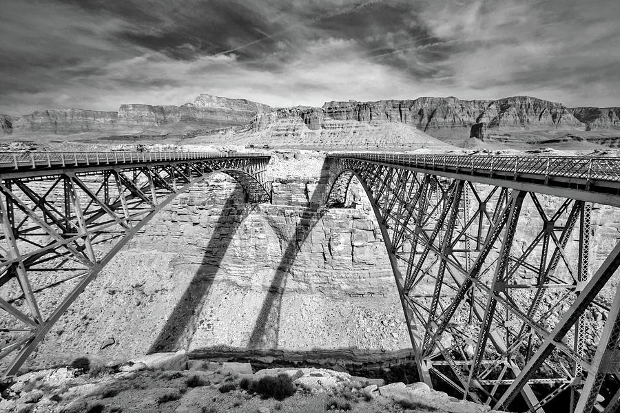 Navajo Bridges in black and white No. 3 Photograph by Marisa Geraghty Photography
