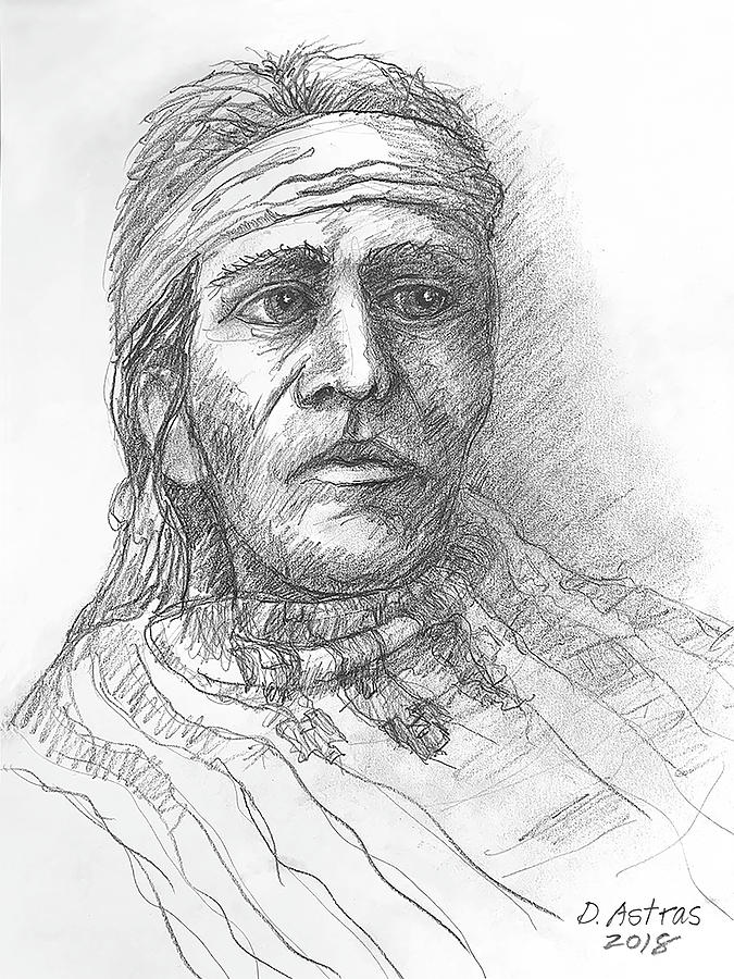 Navajo Chief of Desert Drawing by Don Astras Fine Art America