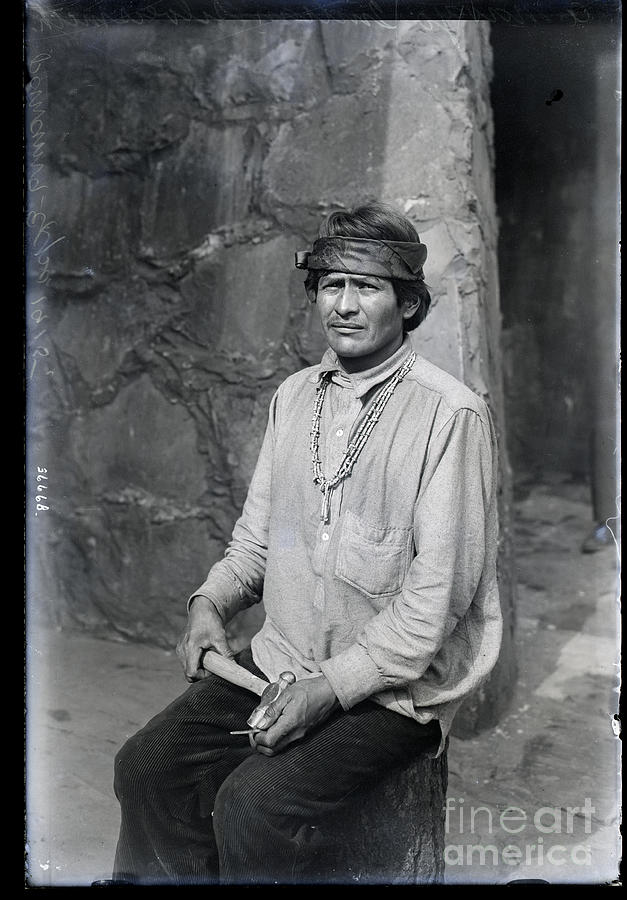 Navajo Indian Silversmith Photograph by Bettmann
