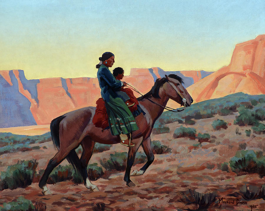 Native American Painting - Navajo Mother, 1945 by Maynard Dixon