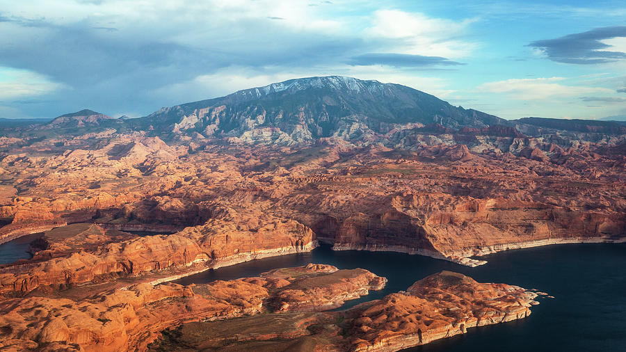 Navajo Mountain and Lake Powell Aerial 2 Photograph by Alex Mironyuk