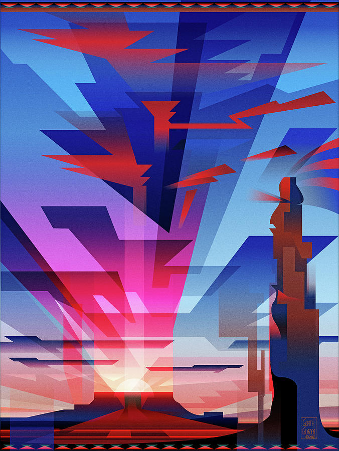 Navajo Sunset Arizona Digital Art