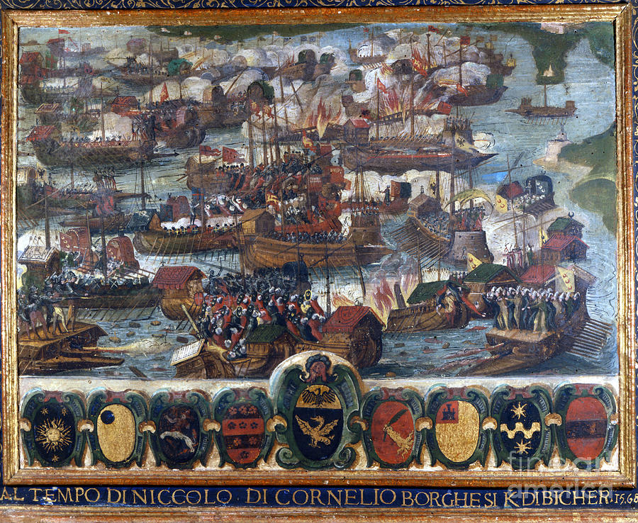 Naval Battle Of Lepanto Painting by Italian School - Fine Art America