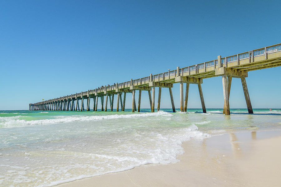 Navarre Pier Surf Photograph by Time and Tide Imagery | Fine Art America