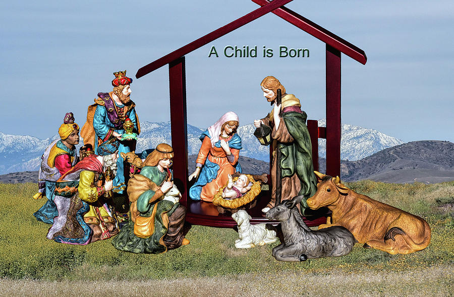 Nativity - A Child is Born 4 Digital Art by Linda Brody