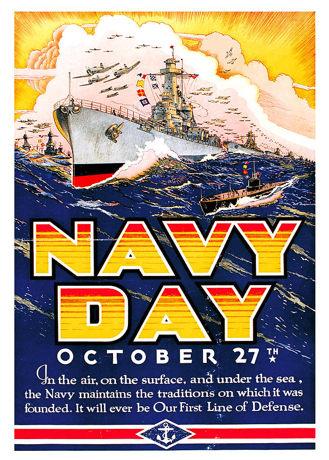 Navy Day, October 27th Painting by Matt Murphey