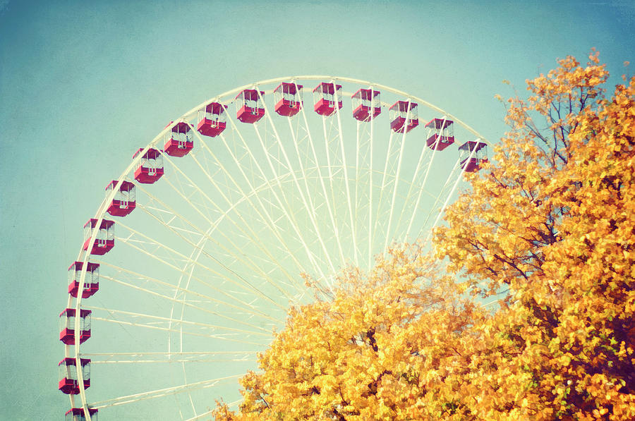 Navy Pier Ferris Wheel Photograph by Trina Dopp Photography