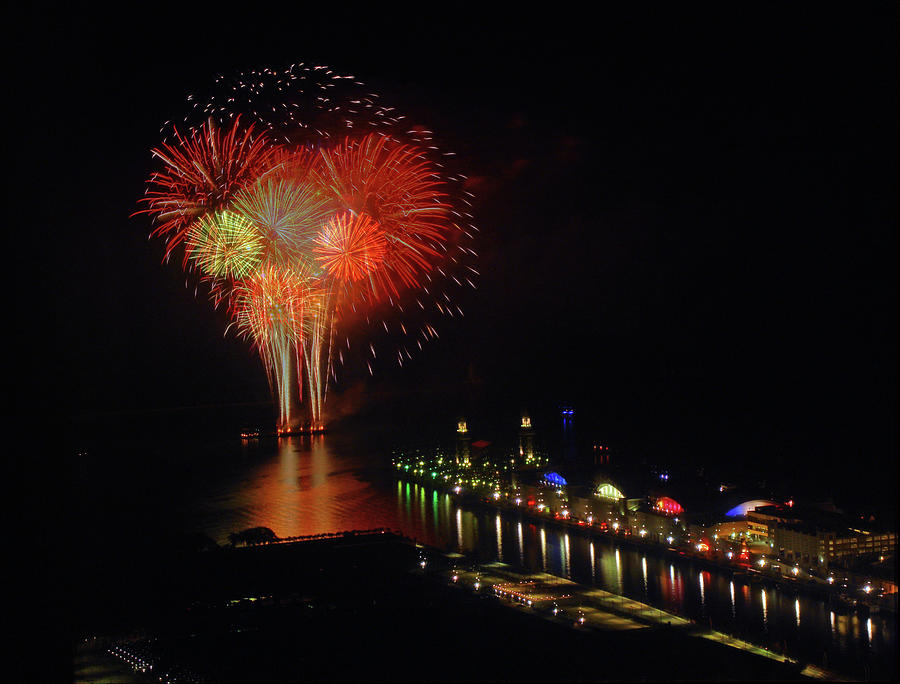 Navy Pier Fireworks Photograph by Image By Douglas R. Siefken