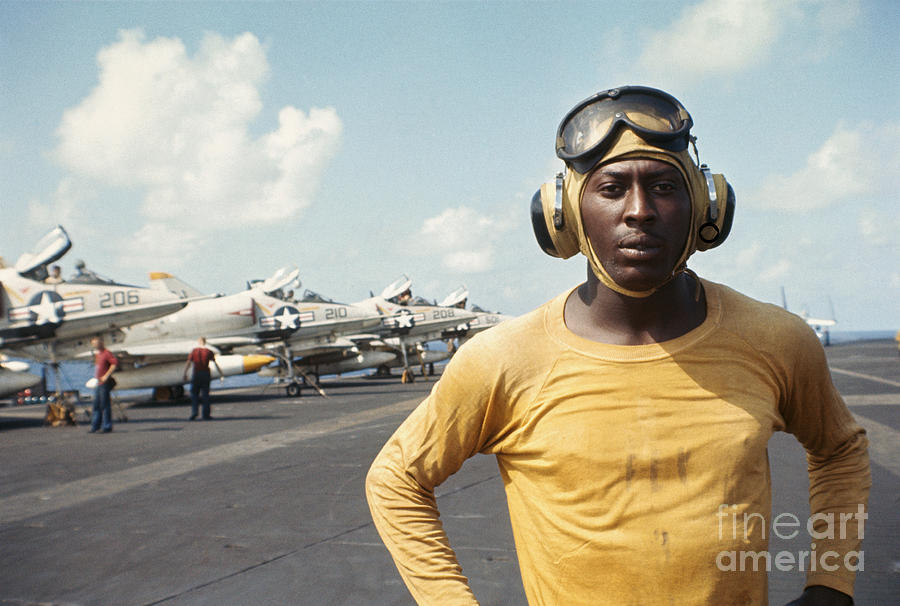 Navy Soldier Standing With Bombers Photograph by Bettmann