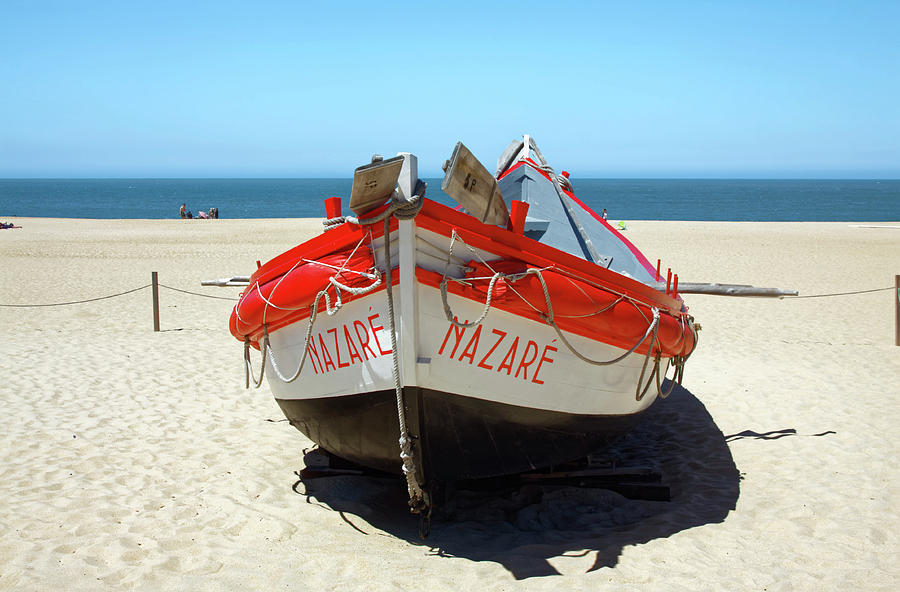 Nazare Fishing Boat Photograph by Sally Weigand