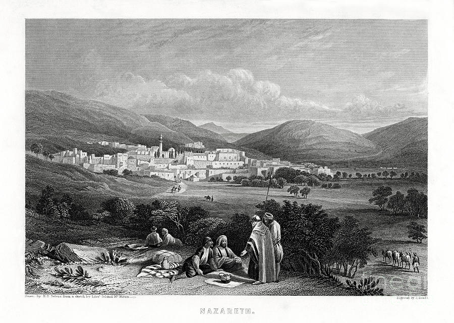 Nazareth, 1887.artist J Sands Drawing by Print Collector