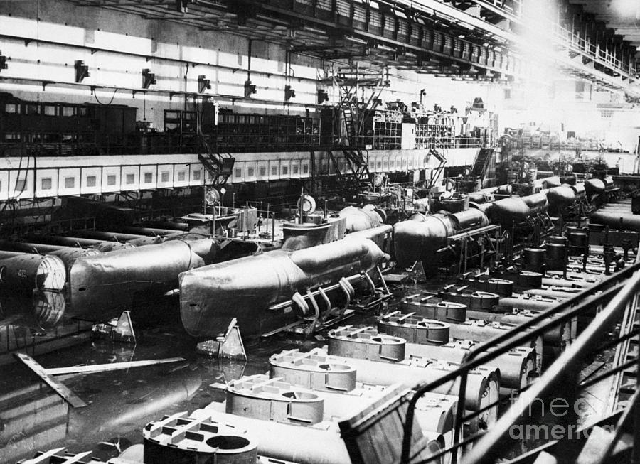 Nazi Mini-submarine Factory Captured Photograph by Bettmann