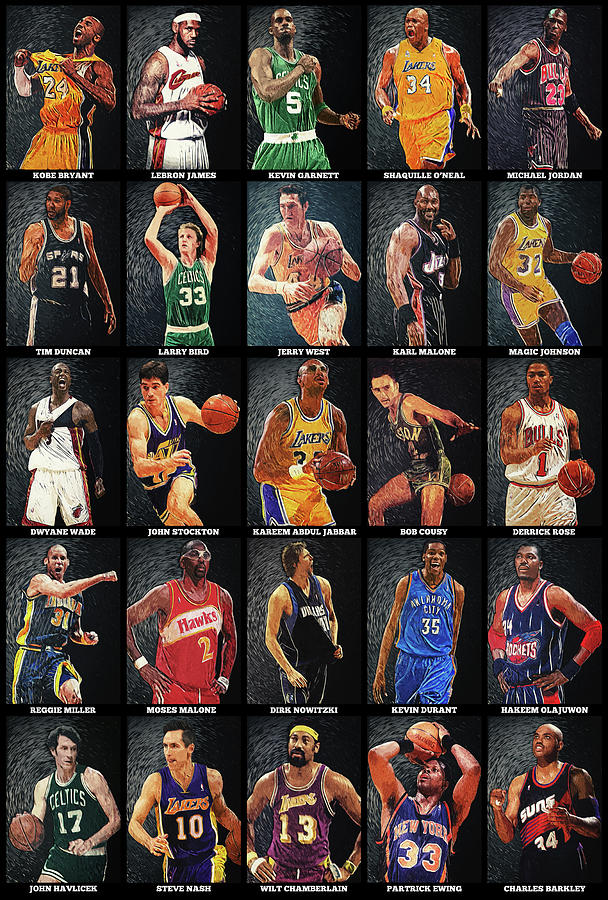 Nba Digital Art - NBA Legends by Zapista OU Nba Digital Art - NBA Legends by Zapista OU