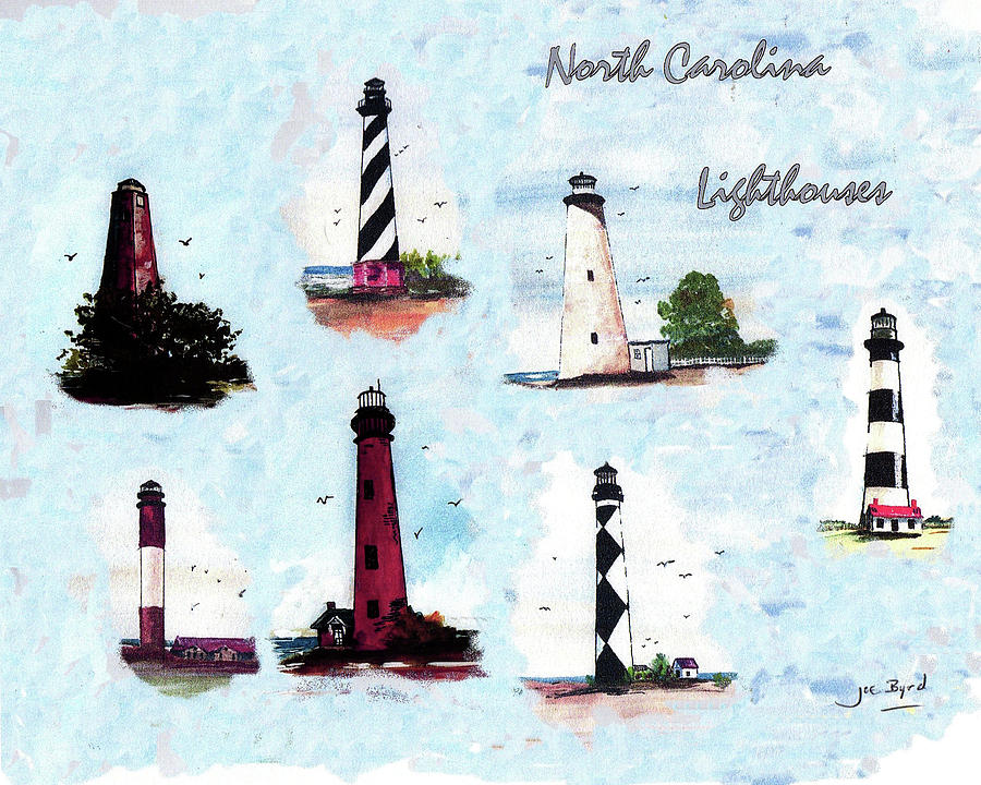 N.C. Lighthouses Painting by Joe Byrd | Fine Art America