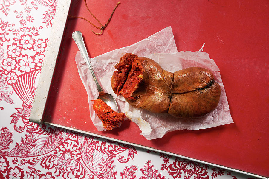 Nduja spicy Sausage Spread From Calabria Photograph by Hans Gerlach